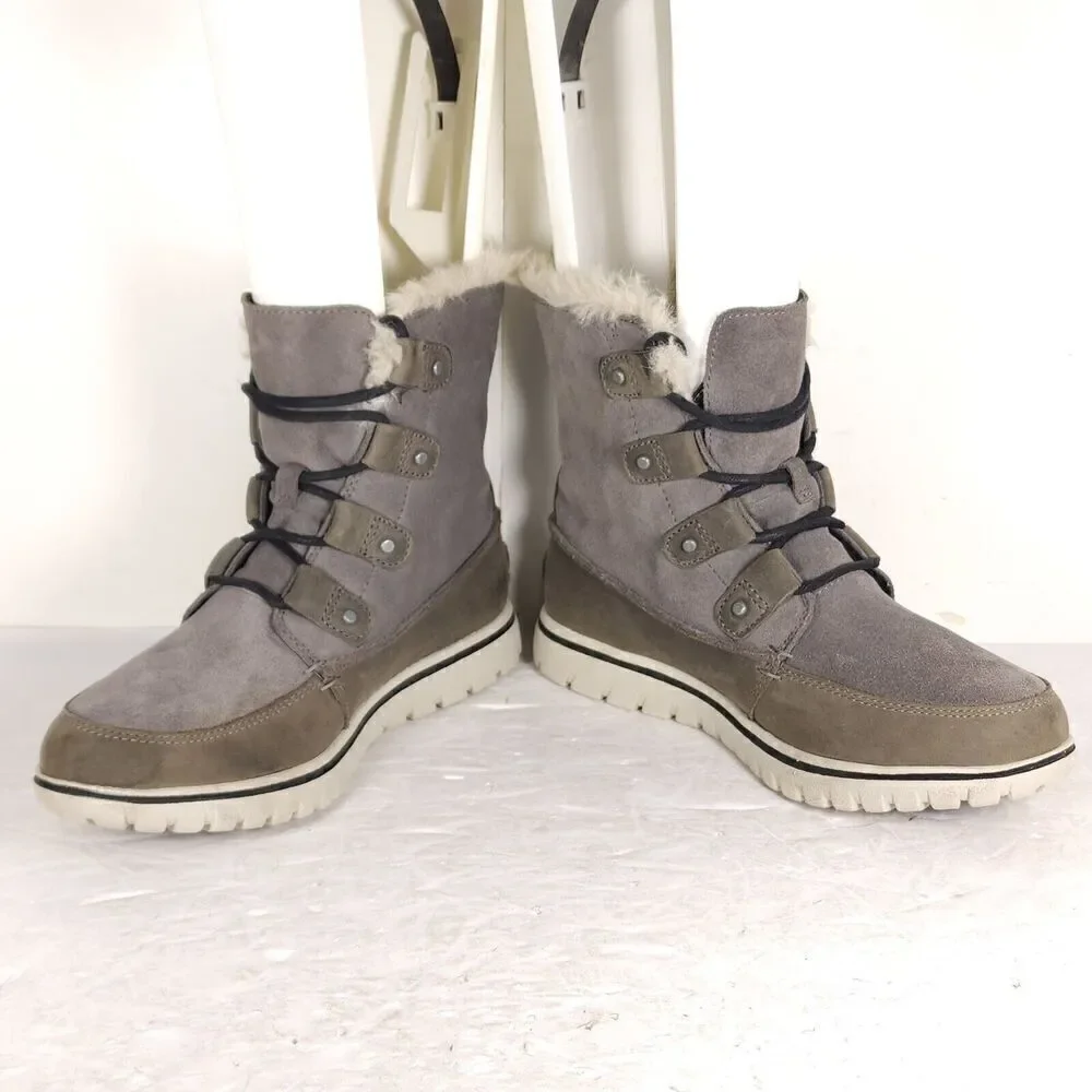 Sorel Women's Cosy Joan US7,5 Quarry Suede Waterproof Faux Fur Lined Snow Boot